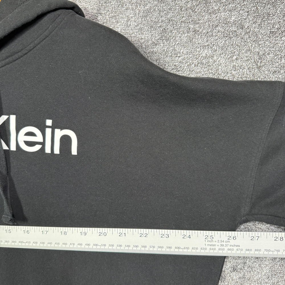 Calvin Klein JeansHoodie Womens Large Black Logo Pullover Sweatshirt - Picture 7 of 7